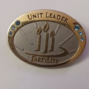 Partylite Unit Leader Pin with Blue Accents
